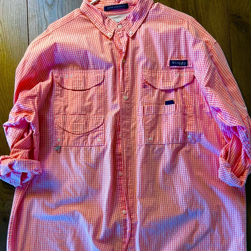 Columbia PFG Omni-Shade Button Down | Men’s XL | UV Protection | Vented Fishing